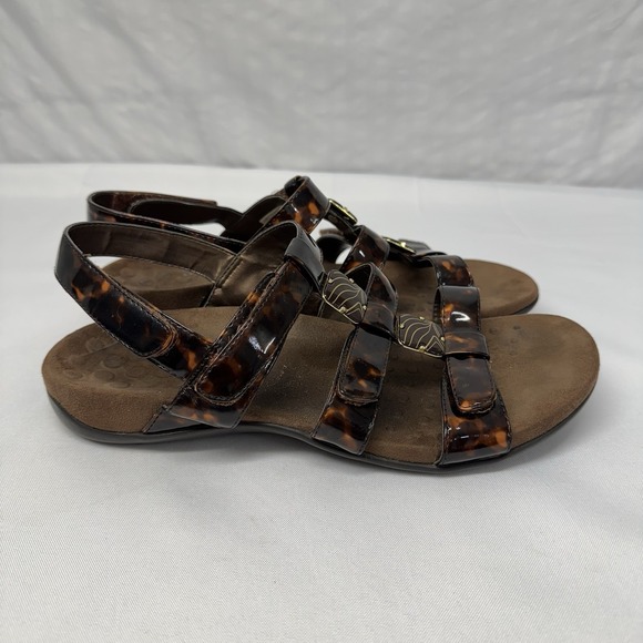 Vionic 44 Amber Tortoise Print Slingback Strappy Sandals Women's Size 9 TVW1275 - Picture 5 of 12
